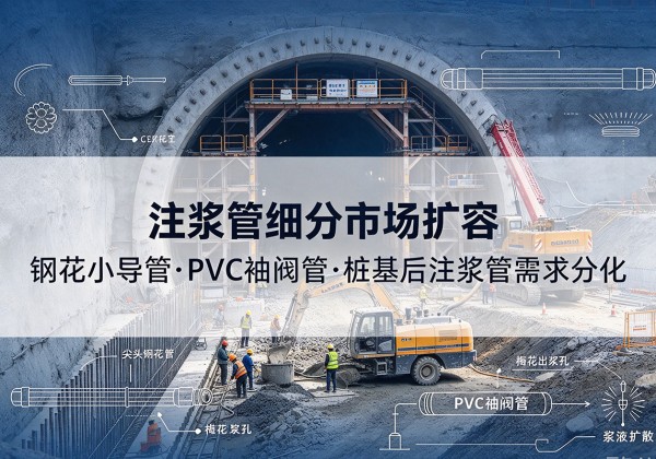 福泉注浆管细分市场扩容，隧道钢花小导管、PVC 袖阀管、桩基后注浆管需求分化